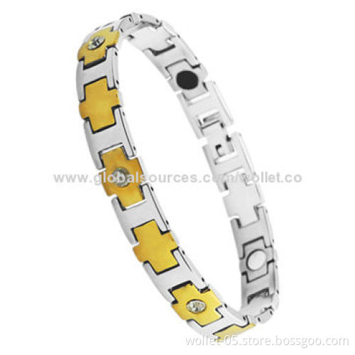 Unique Global Chic Tungsten Bracelet with Magnet for Men, Nice Present and Popular Design, Healthy